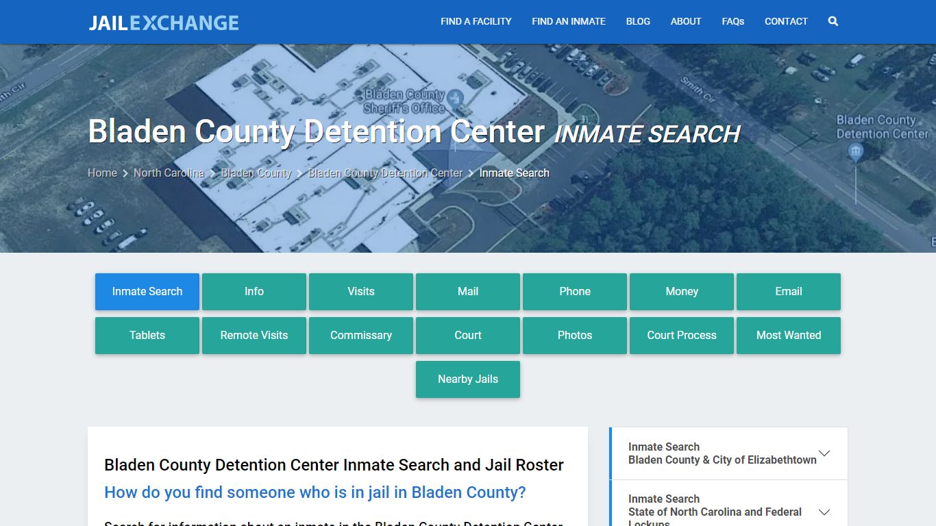 Bladen County Detention Center Inmate Search - Jail Exchange